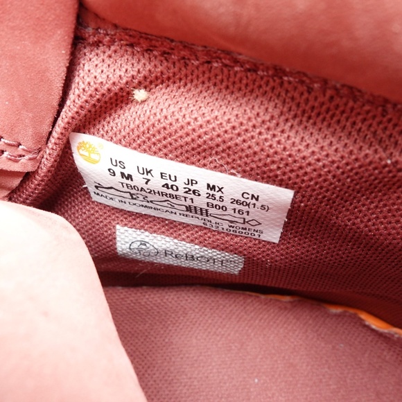 NEW Size 9 Women's Timberland Premium 6-Inch Waterproof Boots TB-0A2HR8-ET1 Red - Picture 2 of 14